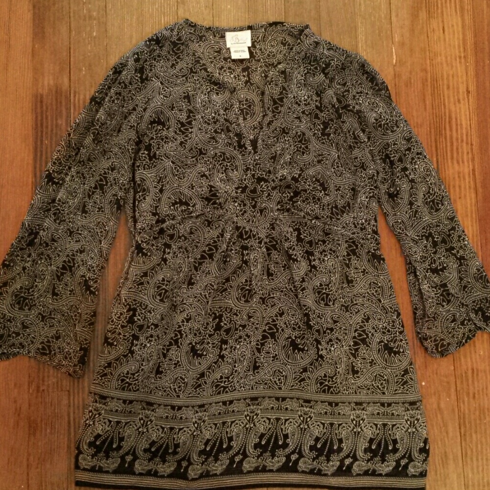 Black Paisley Maternity Blouse